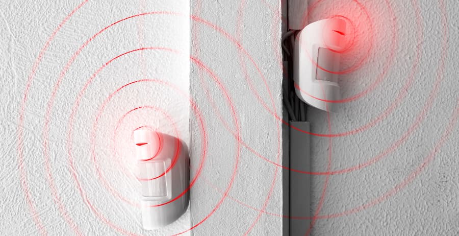 Motion sensors working inside a home